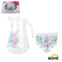 Set Jarra C/Vaso Big Home 9 Onzas 7 Piezas 1339-7