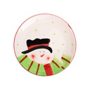 Plato Navideño Muñeco de Nieve Big-Home DNY6677-SN