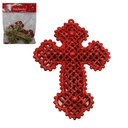 Adorno Navidad Escarc Cruz 2 Piezas Mia-5871