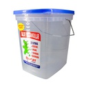 Balde Rectangular 22 Litros Transparente Tapa Color Plt93