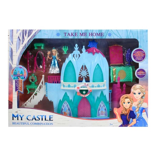 [6100642] Castillo De Hielo My Castle Con Muñeca Y Accesorios Sg29008