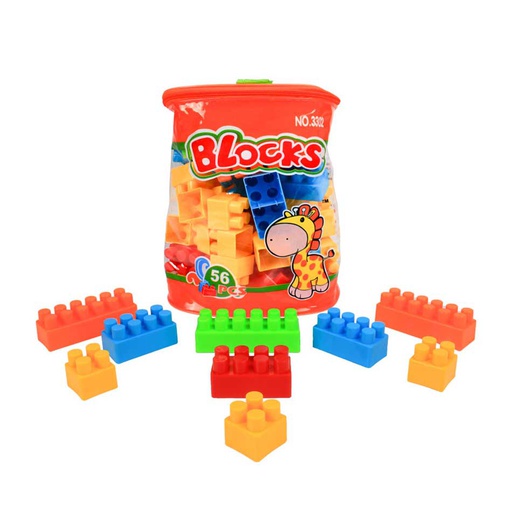 [6100217] Bolsa Bloques De Construcción 56 Piezas 3302