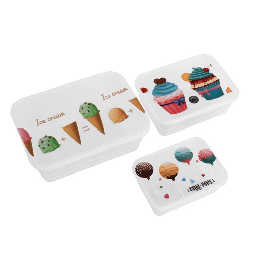 [1102564] Repostero Plástico Rectangular 3 Piezas Mia6749