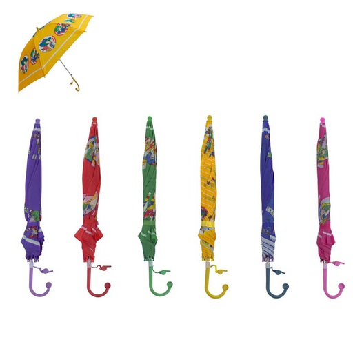 [6400080] Paragua Bastón Para Niña C/Pito Auto Bumk-817-Fp(W)