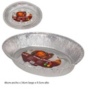 Bandeja Desechable De Aluminio Ovalada 49X33Cm Big Home Big1036