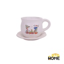 Taza Con Plato Big-Home Dolo Jy57052A-A 2/S Pajaro