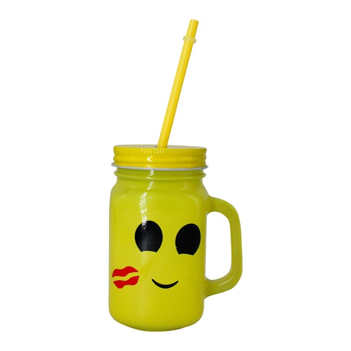 [1201947] Jarro Vidrio Emoticos Con Sorbete Surtido Hl1830