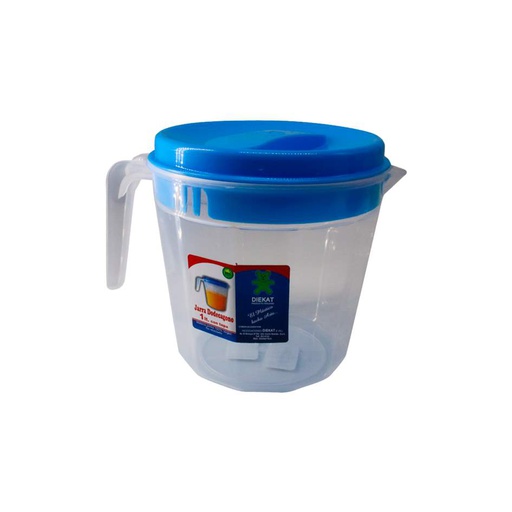 [1201081] Jarra Dodec 1 Litros Transparente Tapa Color Pjt71