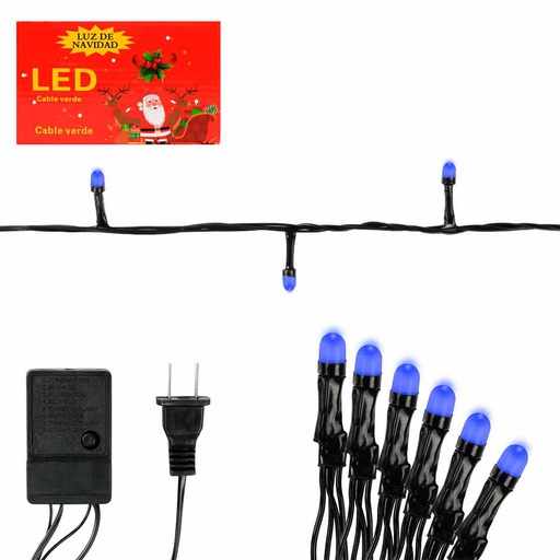 [6201861] Luces Navidad Led Bombillo 100L Azul Mia-7021A