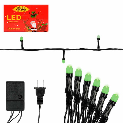 [6201865] Luces Navidad Led Bombillo 100L Verde Mia-7021V