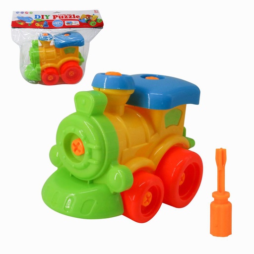 [6100122] Tren Plastico Armable Con Destornillador 5009B