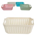 Canasta Plastico Rectangular Con Asas 14X8X20Cm Mia8219