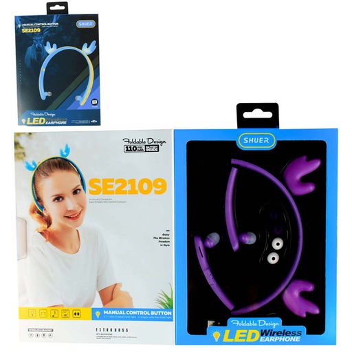 [7200059] Audifono Inalámbrico Con Led Wireless Mia9012