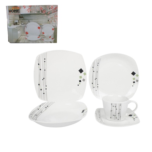 [1204305] Juego de Vajilla 20pzs Big Home GH3120/FLR