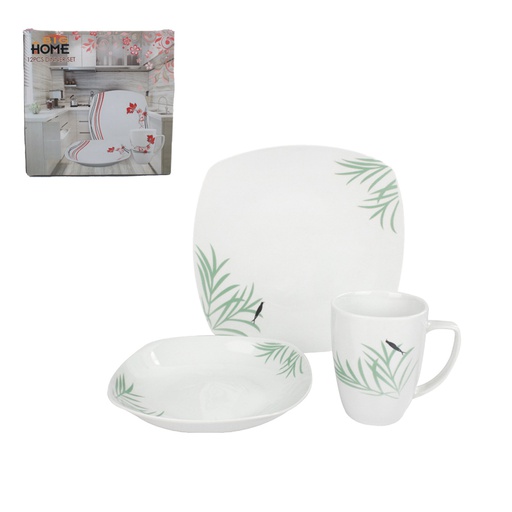 [1204303] Juego de Vajilla 12pzs Big Home GH3112/FLR