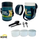 Termo Para Alimentos Con 3 Recipientes 14 Litros Big Home Bl0873