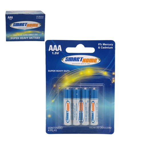 [4200122] Pila Smart Home Aaa Bl X4 Piezas Um-4/Aaa-Bl