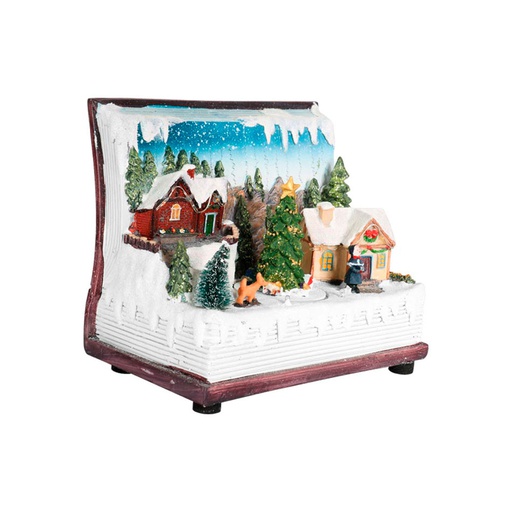 [6200419] Pueblo Navidad Musical Luz Led Mia-10110