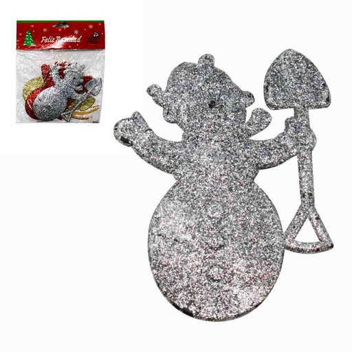 [6200649] Adorno Navidad Escarc Muñeco Nieve 3 Piezas Mia-5875