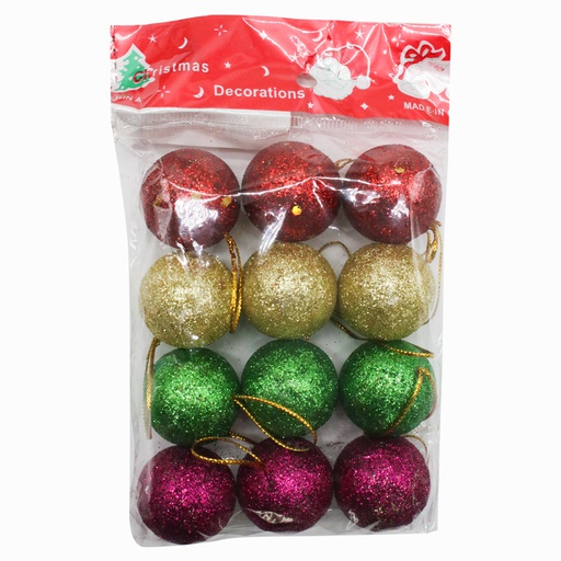 [6201095] Adorno Navidad Bolas X12 Mia-7231