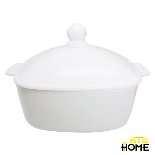 [1203422] Sopera con Tapa Opal Cuadrada 2000ml Big Home Blanca FSG2.0L/1+1