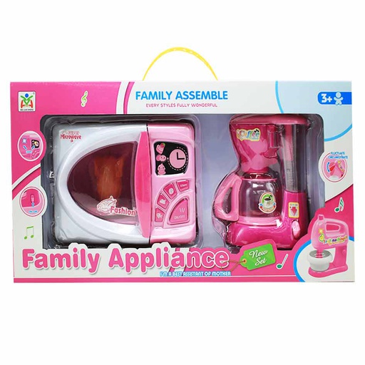 [6102006] Set Microondas Y Batidora Family Assemble Ls8282