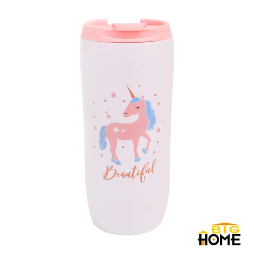 [1202486] Vaso Ceramica Termico Unicornio 400Ml Big Home Mia7636