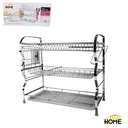 Porta Vajilla De Acero Inoxidable 3 Niveles Big Home Ae912A