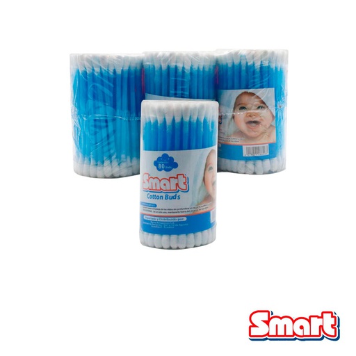 [2100277] Cotonete de Plástico 80pzs Smart BUC-80 /488067