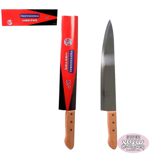 [1103285] Cuchillo Mango De Madera 12 Pulgadas Super Corona Kf-312