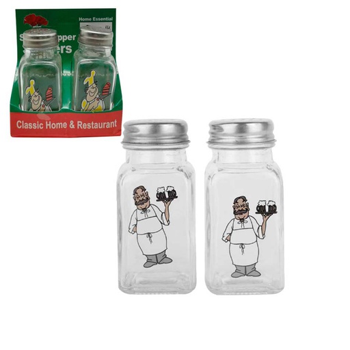 [1100423] Set Salero Y Pimentero De Vidrio 2 Piezas Mia4127