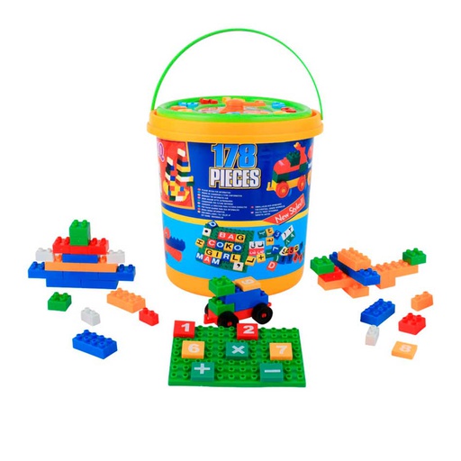 [6100268] Balde De Legos Con 178 Piezas Ta3828