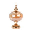 Bombonera De Vidrio Con Tapa Big Home Dorado Aa-47