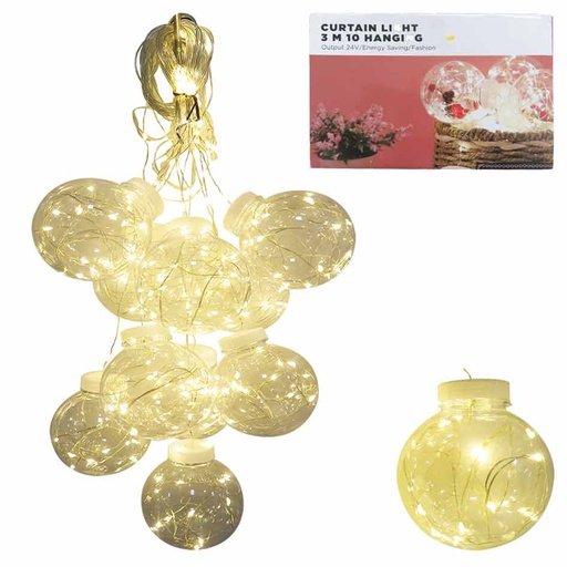 [6201780] Luces Navidad Led Esfera Calida 3M Mia-7163