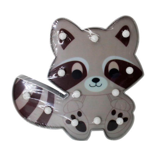 [1301972] Lámpara Mapache Con Luz Led Big201854