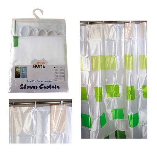 [1500149] Cortina Para Baño Pvc 180X170 Big Home 16891-3
