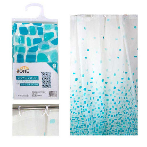 [1500158] Cortina Para Baño Pvc 180X180Cm Big Home 16891-8