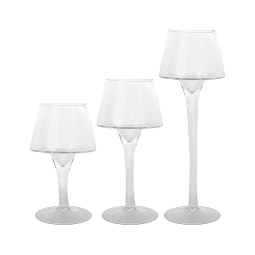 [1302692] Candelabro Big-Home Vidrio 20-23-26Cm Wl-B097