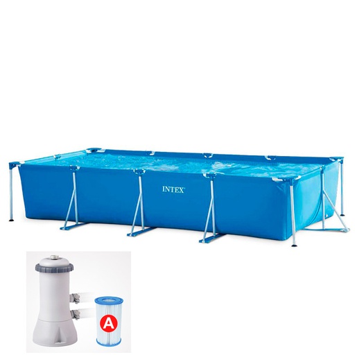 [6300541] Piscina Desmontable Metal Frame Con Bomba 84X450X220Cm 7127 Litros Intex 28279