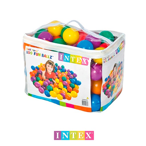 [1800334] Pelota Plásticas 100Pzs 8cm Intex 49600NP