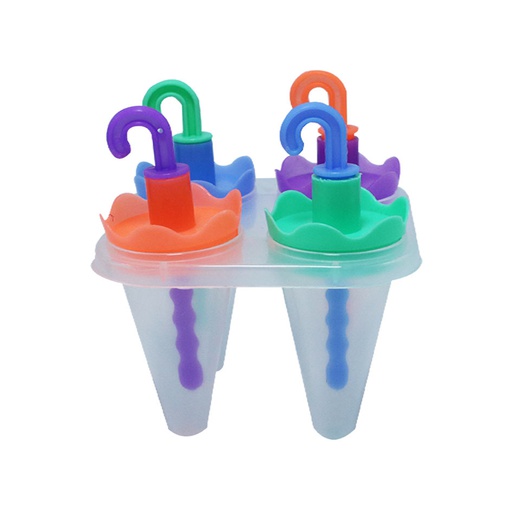 [1106013] Molde Para Helado X4 Piezas Con Tapa Y Paleta Mia-9136