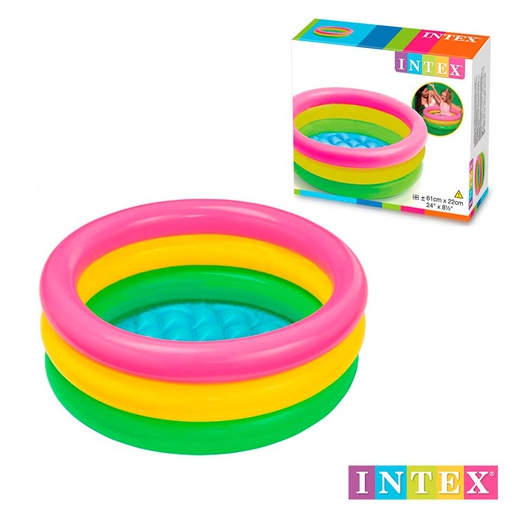 [6300612] Piscina Inflable Redonda Tricolor 22x61cm 33L Intex 57107NP