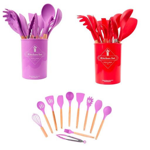 [1107668] Set Utensilios Silicon M/M Mia 20176