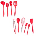 Juego De Utensilios De Cocina De Silicona 10 Piezas Big Home Rojo Big20188
