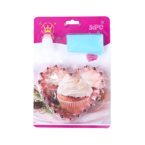 [1105910] Manga Pastelera Corazon 24 Piezas Mia-20197