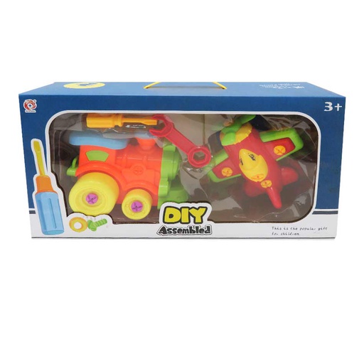 [6100121] Set Vehiculos Desarmables Con Herramientas Diy 33605-A