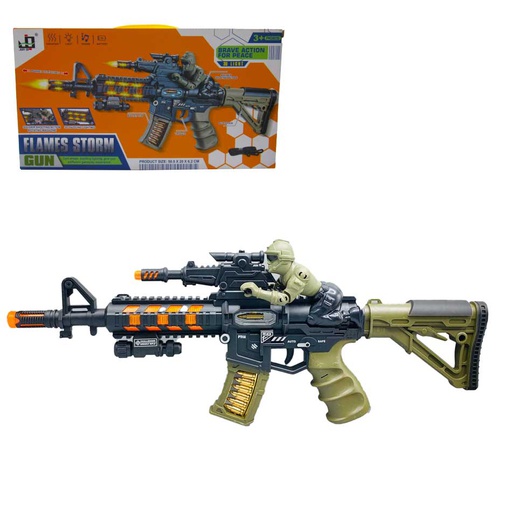 [6103352] Metralleta Flames Storn Con Luz Son Jq811B