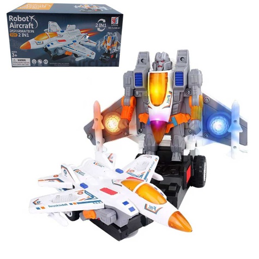 [6102201] Avión Transforme Luces Y Movimiento Aircraft Yj388-61
