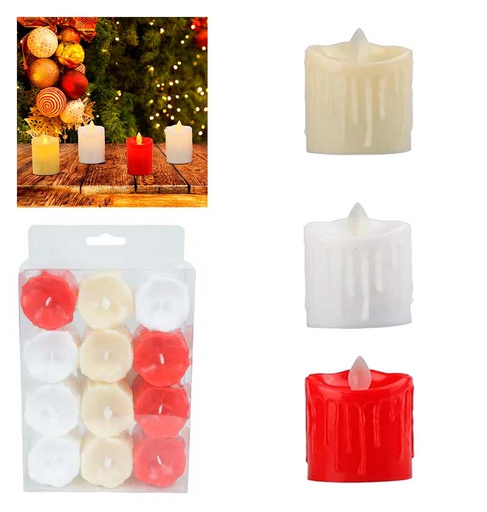 [6201679] Adorno Navidad Vela Xund Surtido Mia-10370