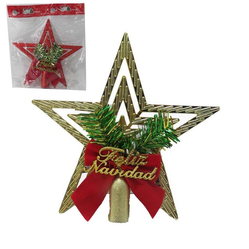 [6201166] Adorno Navidad Colgante P/Estrella 19X18Cm Mia10441
